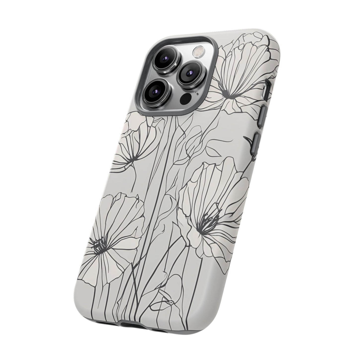 Phone Cases - Minimalistic Floral Design for iPhone and Samsung Galaxy Models