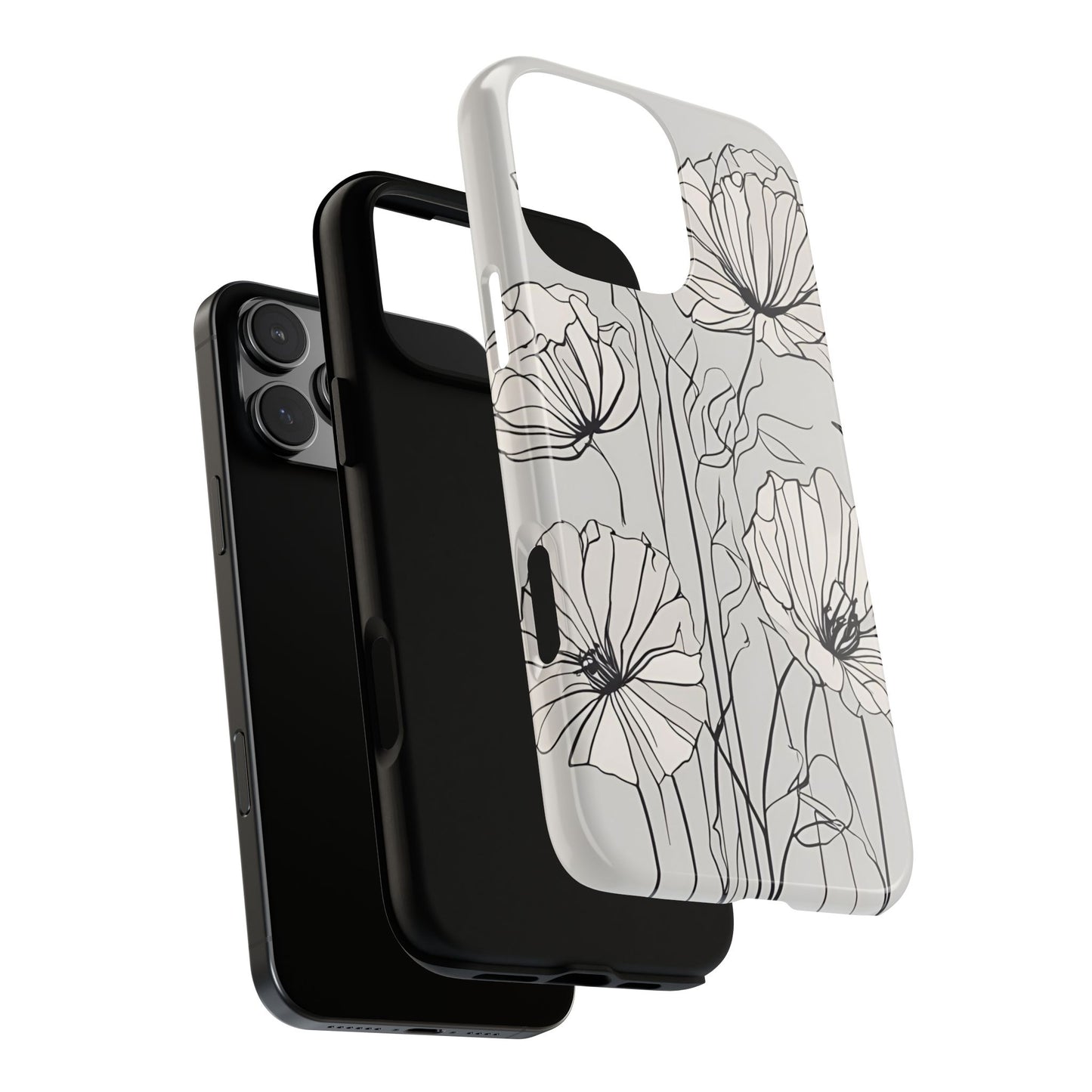 Phone Cases - Minimalistic Floral Design for iPhone and Samsung Galaxy Models