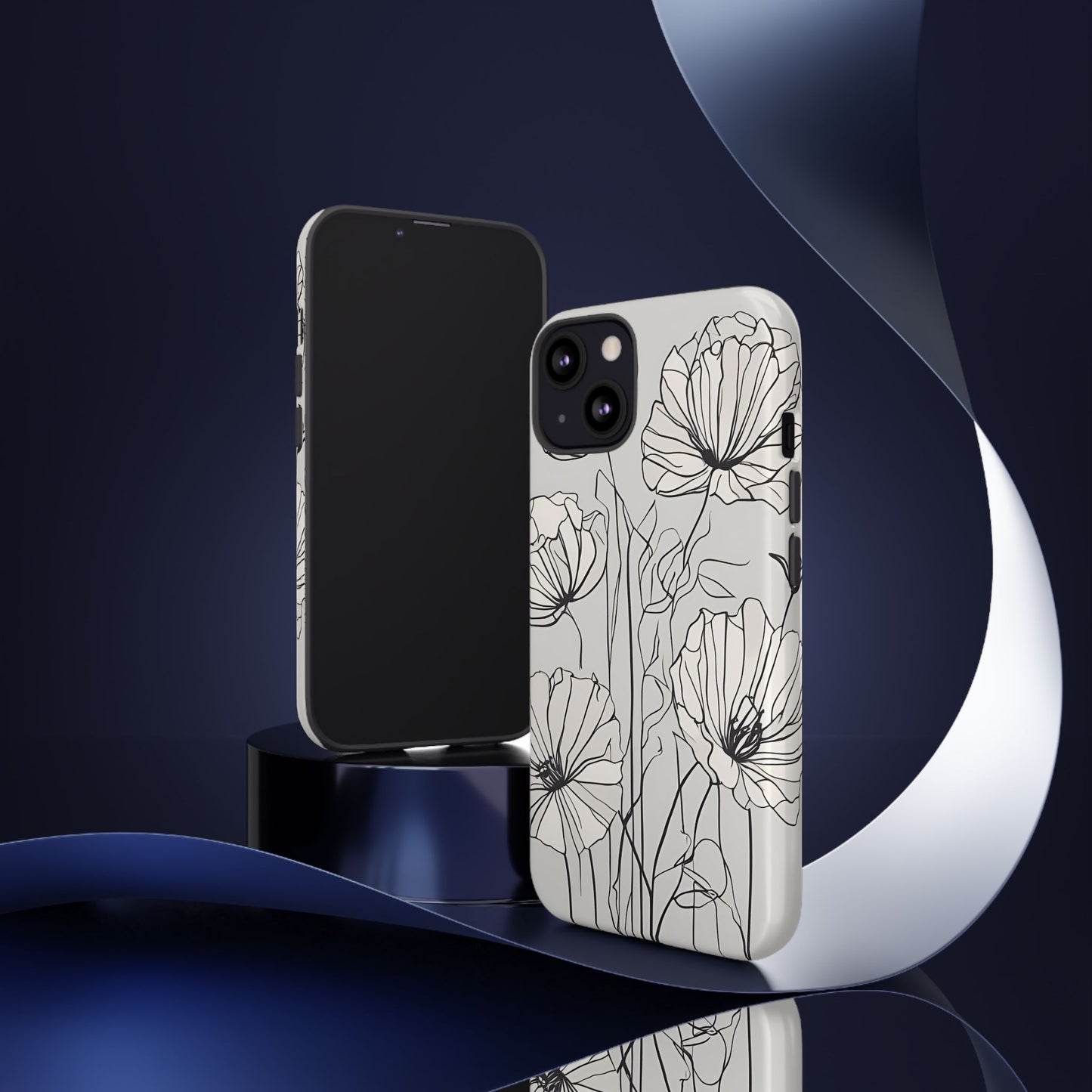 Phone Cases - Minimalistic Floral Design for iPhone and Samsung Galaxy Models