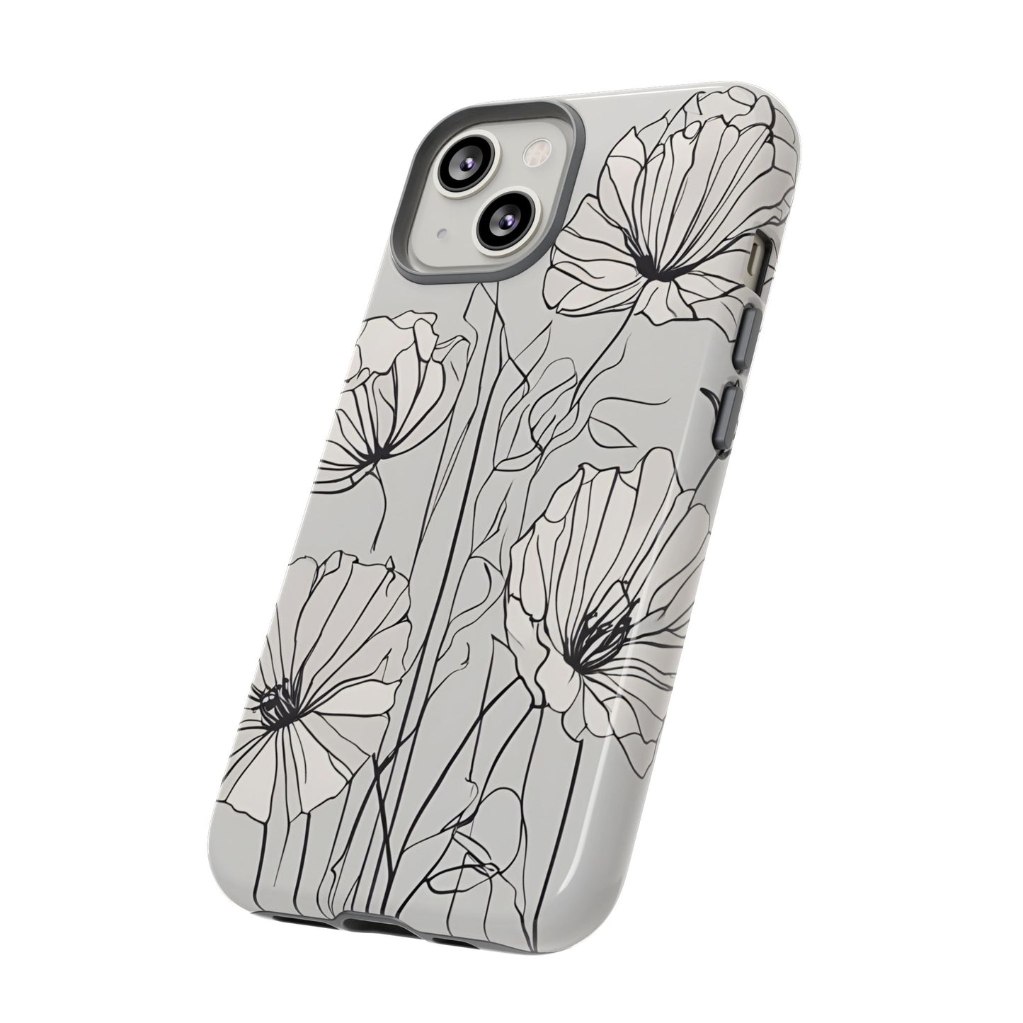 Phone Cases - Minimalistic Floral Design for iPhone and Samsung Galaxy Models