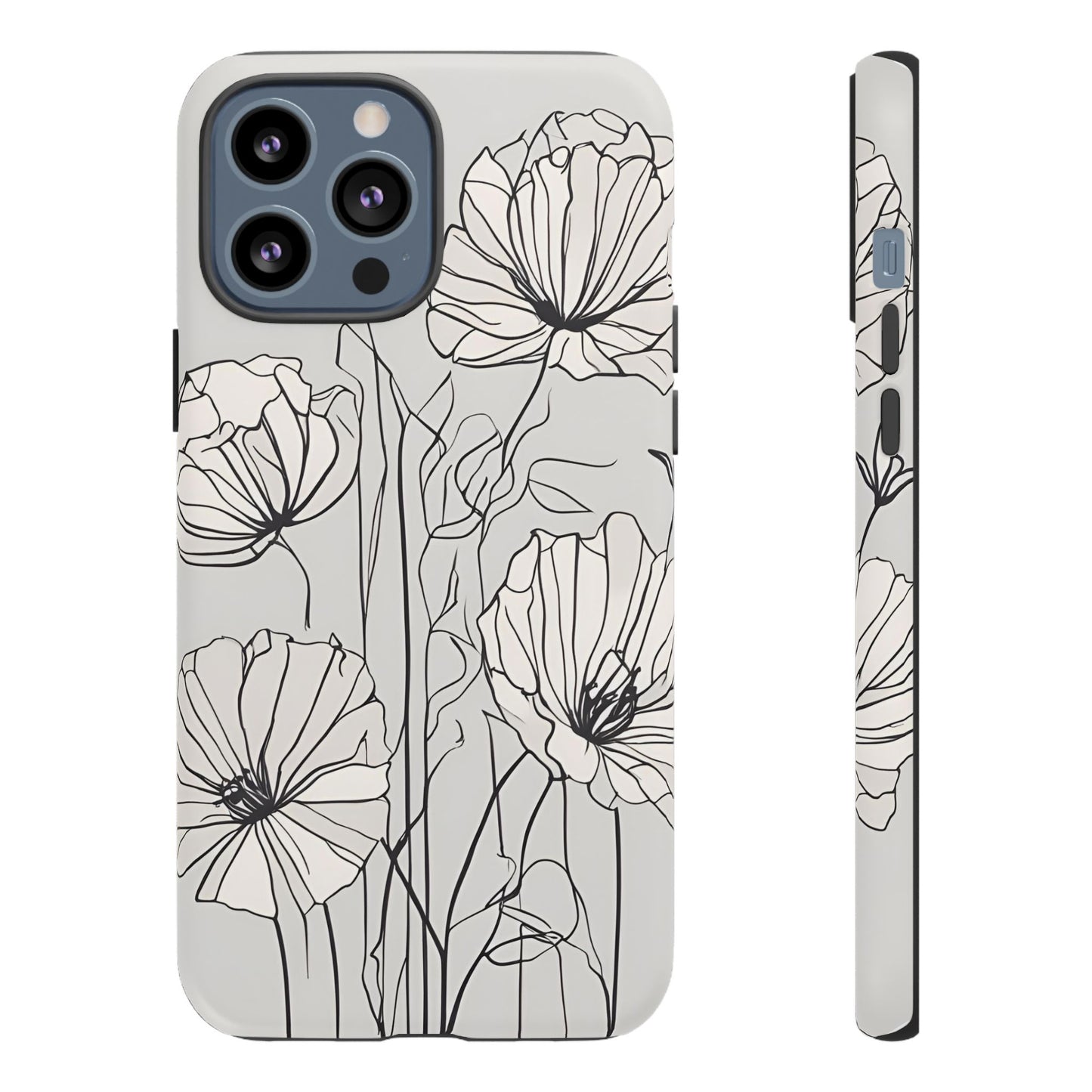 Phone Cases - Minimalistic Floral Design for iPhone and Samsung Galaxy Models