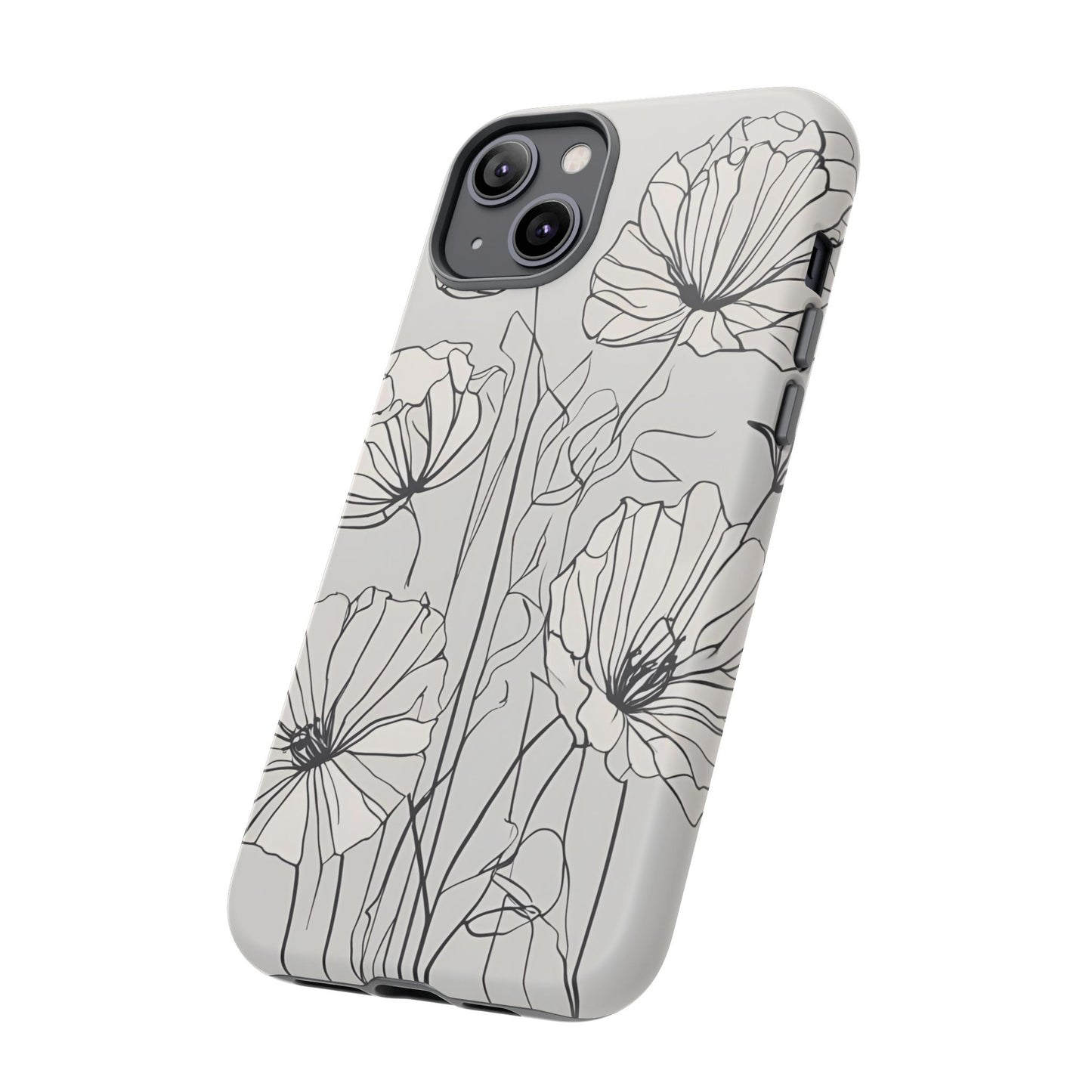 Phone Cases - Minimalistic Floral Design for iPhone and Samsung Galaxy Models