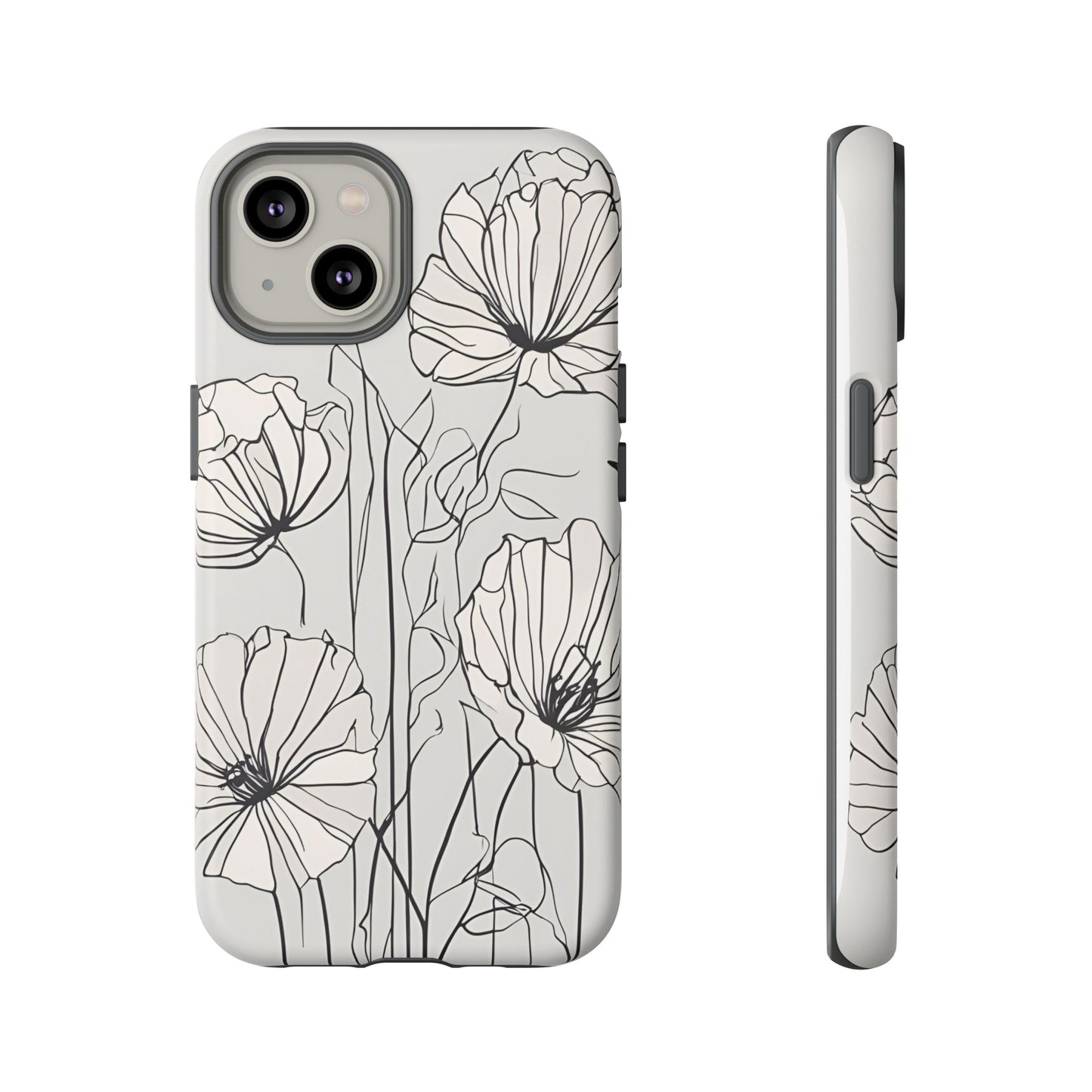 Phone Cases - Minimalistic Floral Design for iPhone and Samsung Galaxy Models