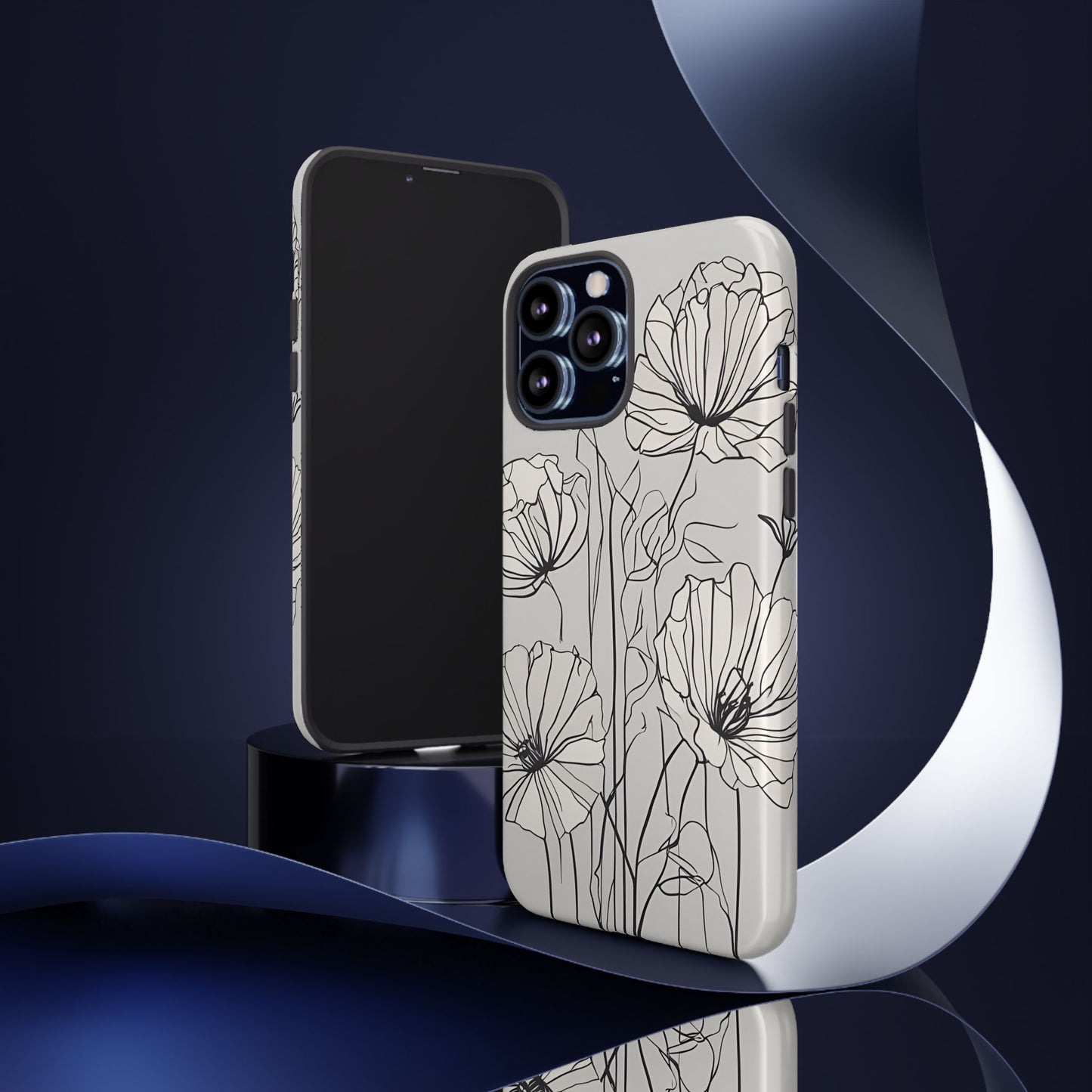 Phone Cases - Minimalistic Floral Design for iPhone and Samsung Galaxy Models