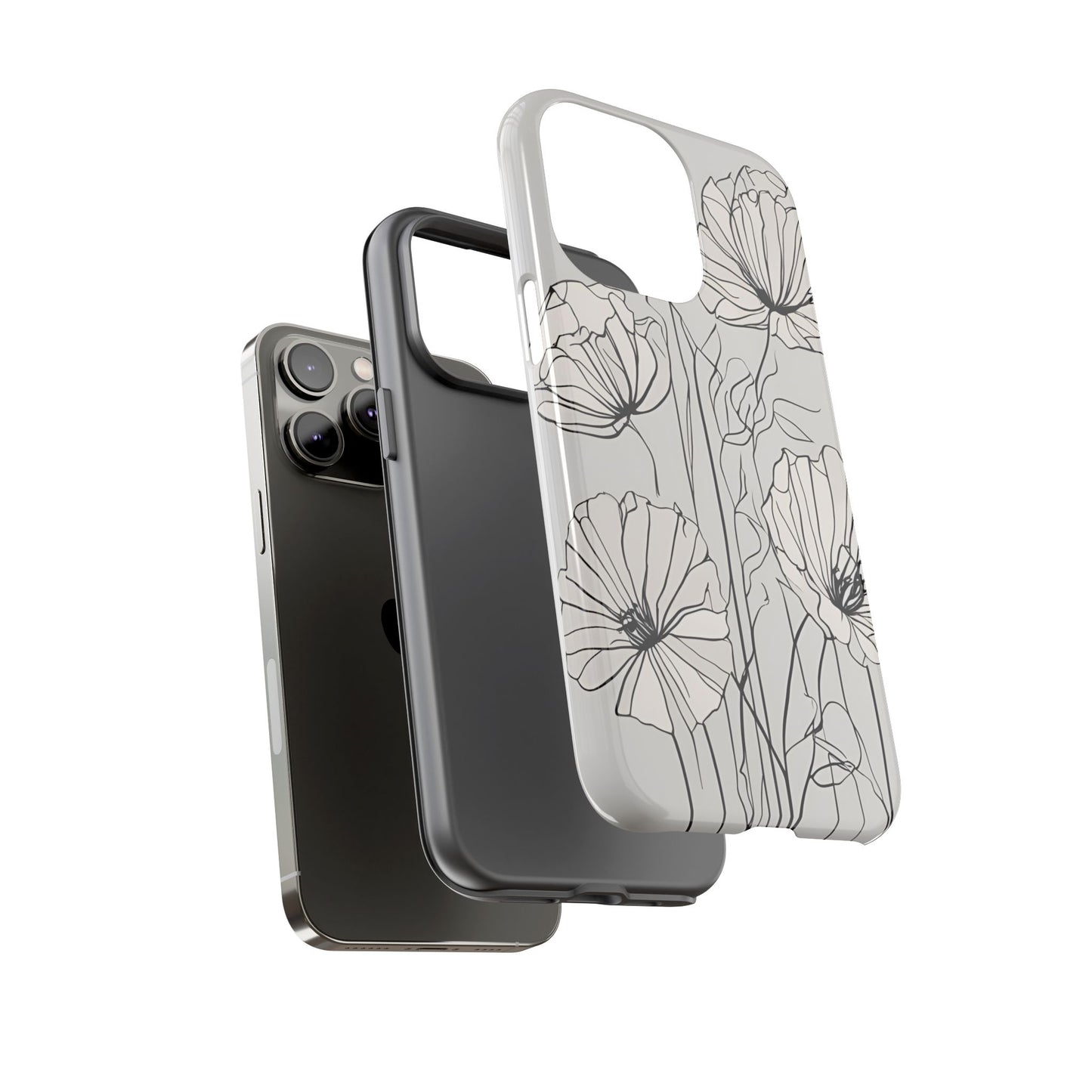 Phone Cases - Minimalistic Floral Design for iPhone and Samsung Galaxy Models