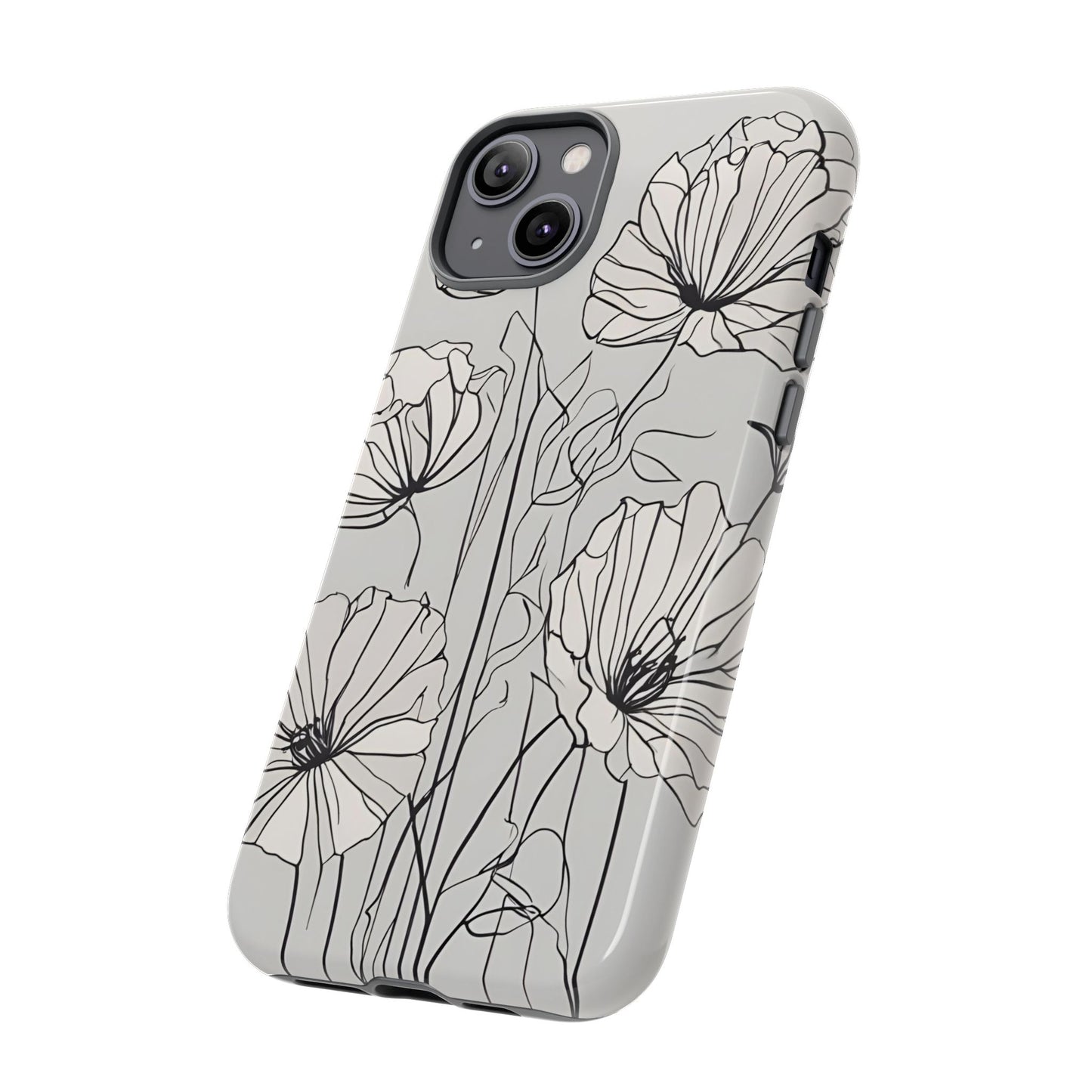 Phone Cases - Minimalistic Floral Design for iPhone and Samsung Galaxy Models