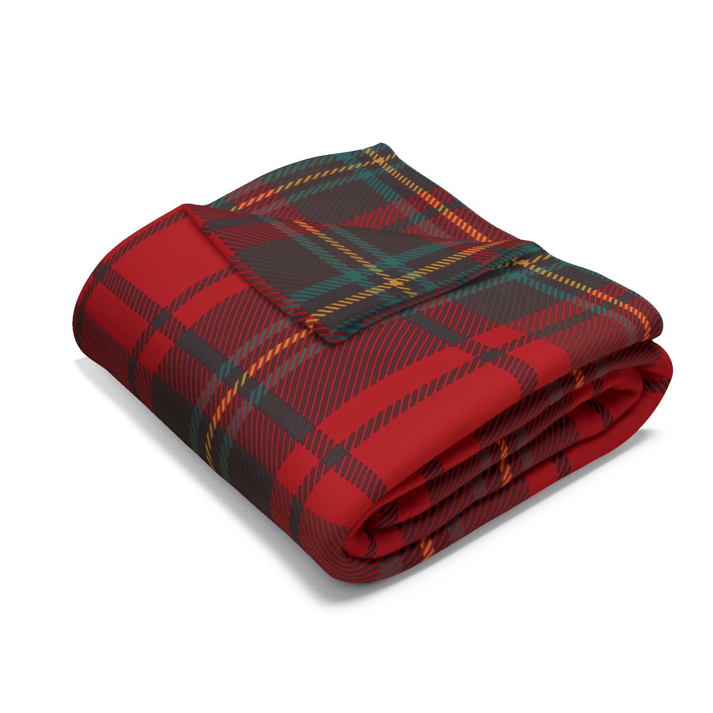 Cozy Red Plaid Arctic Fleece Blanket for Winter Night - Perfect Christmas Gift