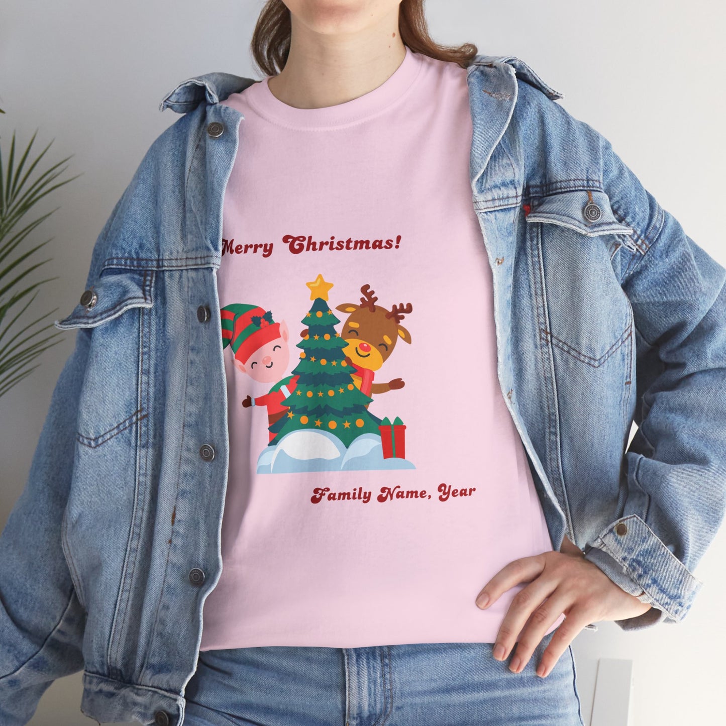 The [Family Name] Christmas Crew - Personalized Christmas T-Shirt - Multiple Colours