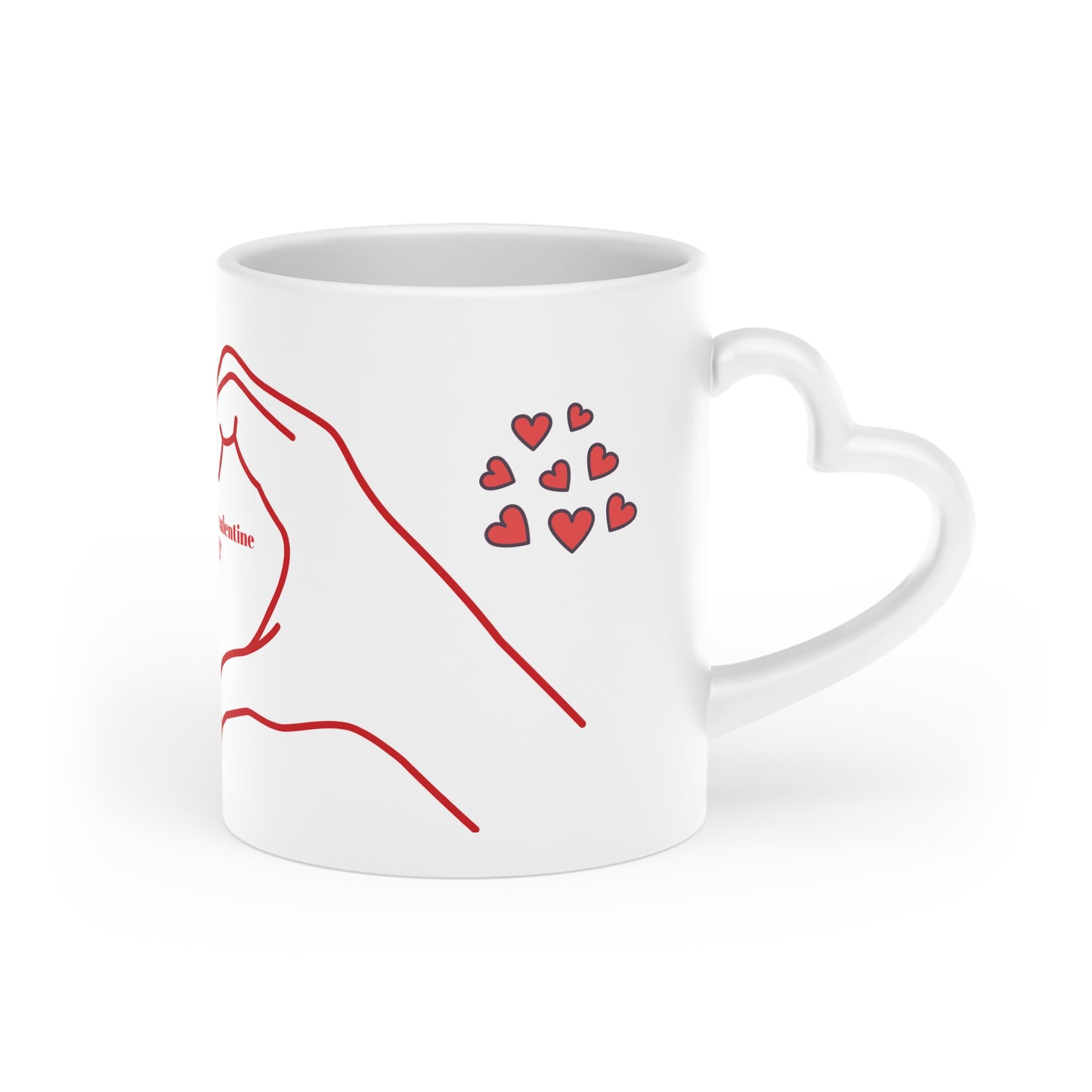 Custom Heart-Shaped Mug - 'Will You Be My Valentine?' Gift for Lovers