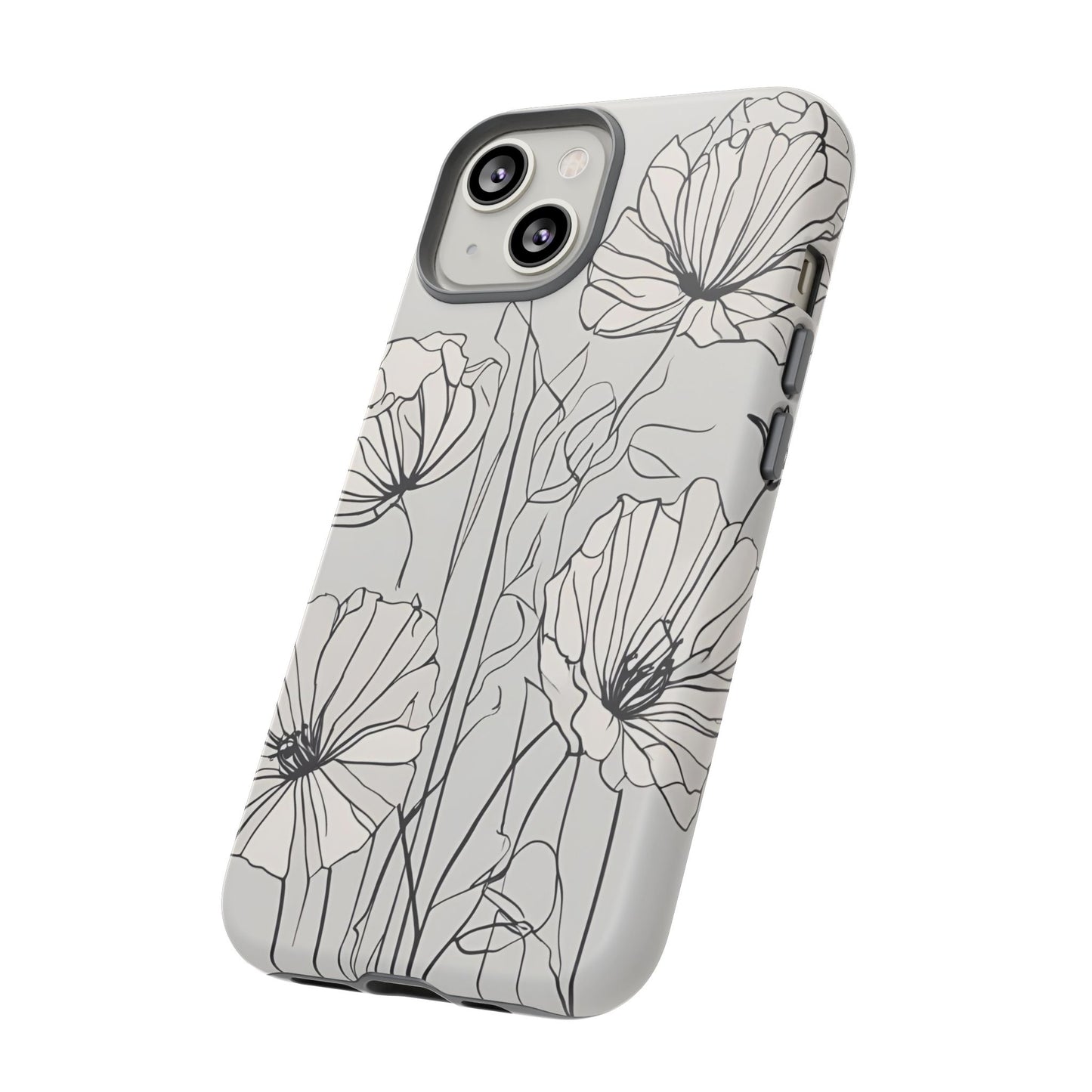 Phone Cases - Minimalistic Floral Design for iPhone and Samsung Galaxy Models