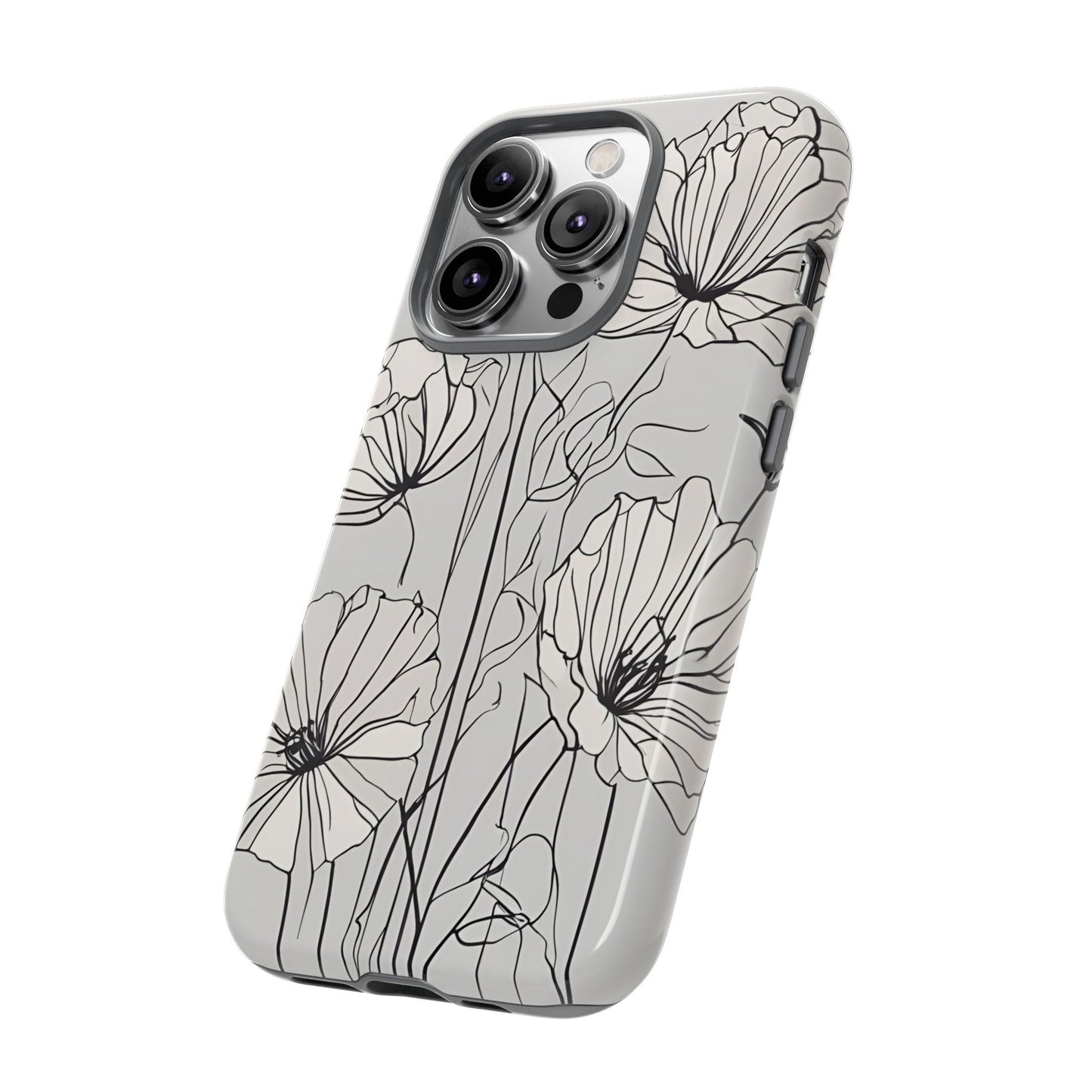 Phone Cases - Minimalistic Floral Design for iPhone and Samsung Galaxy Models