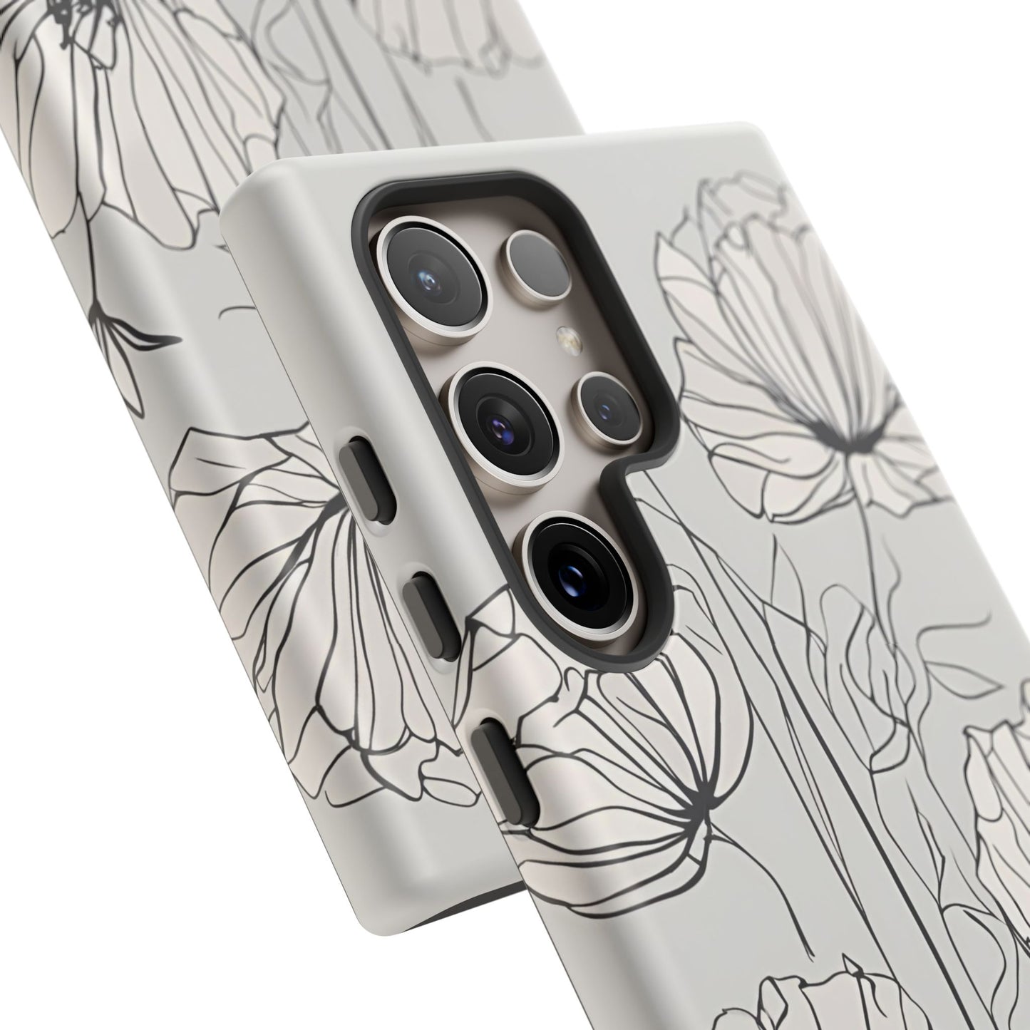 Phone Cases - Minimalistic Floral Design for iPhone and Samsung Galaxy Models