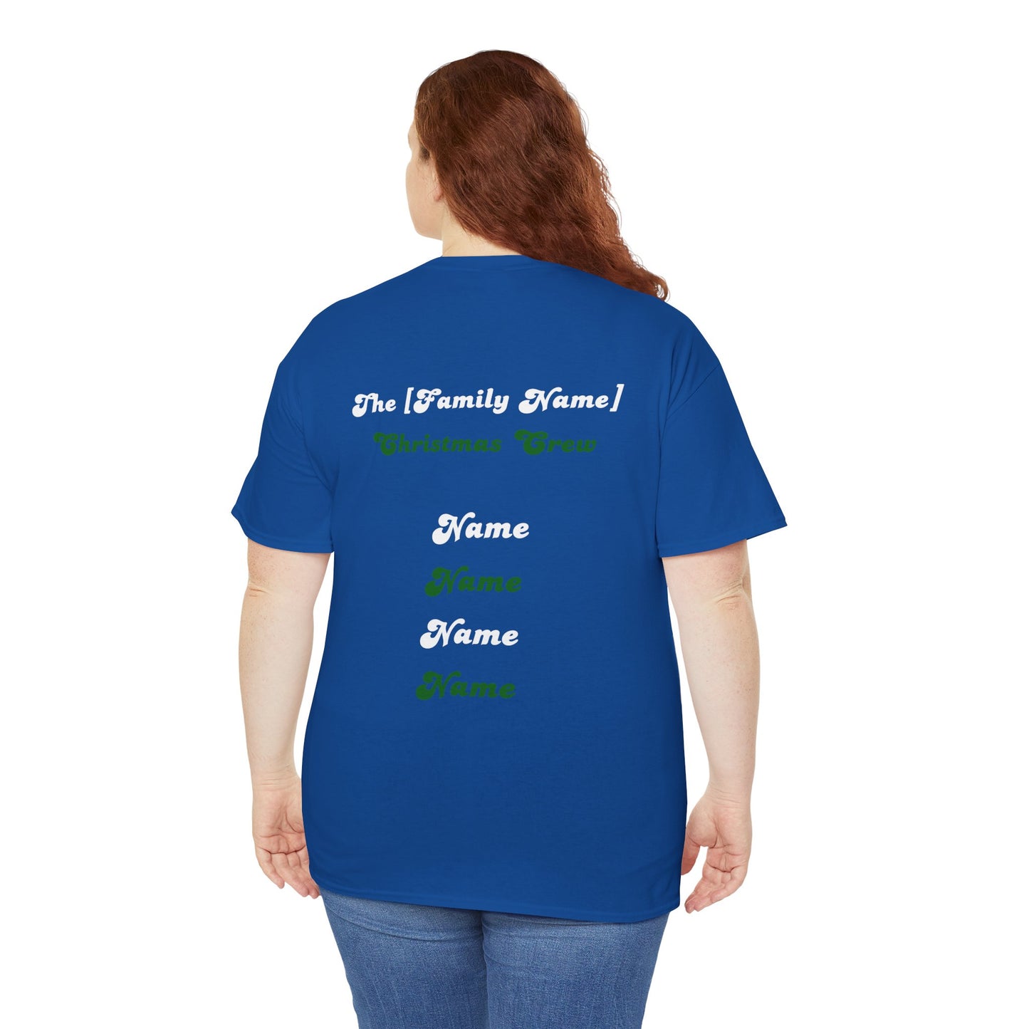 The [Family Name] Christmas Crew - Personalized Christmas T-Shirt - Multiple Colours