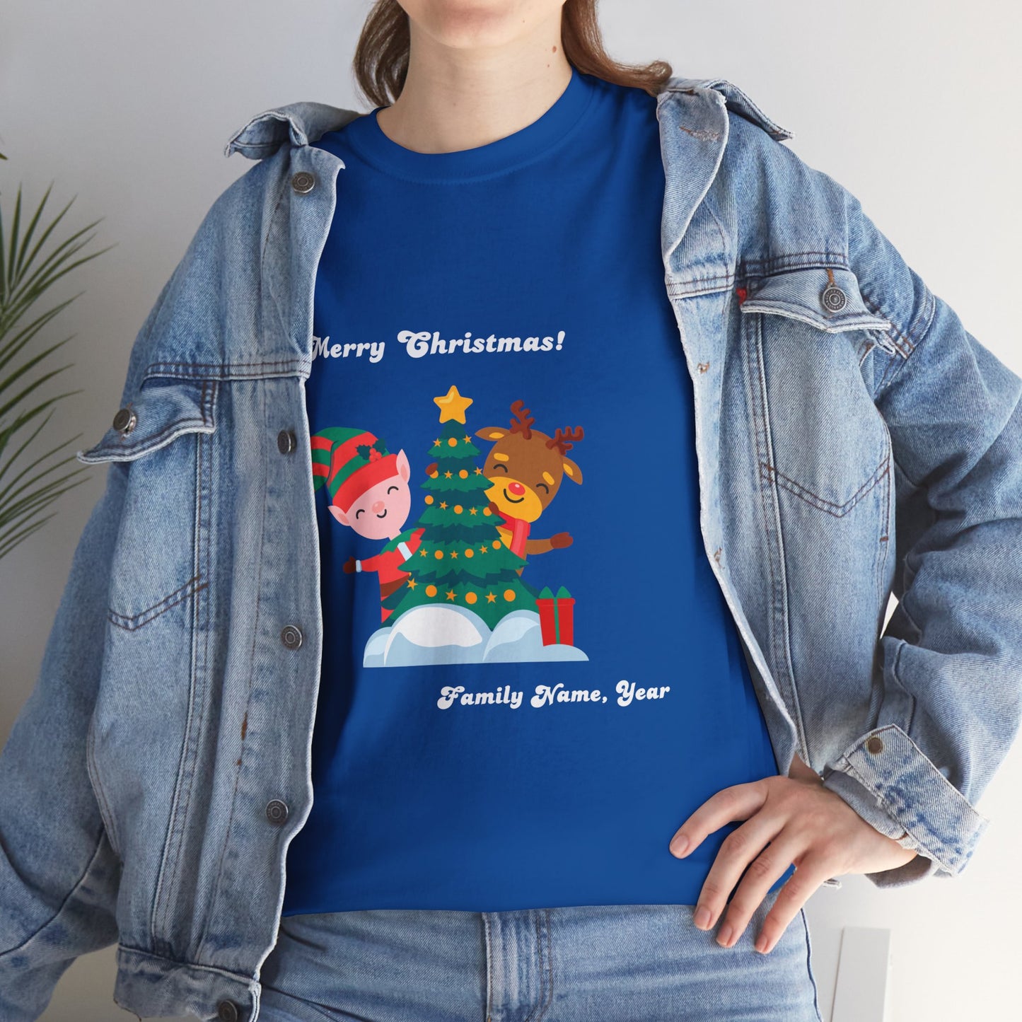 The [Family Name] Christmas Crew - Personalized Christmas T-Shirt - Multiple Colours