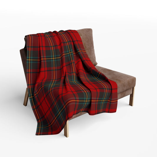 Cozy Red Plaid Arctic Fleece Blanket for Winter Night - Perfect Christmas Gift