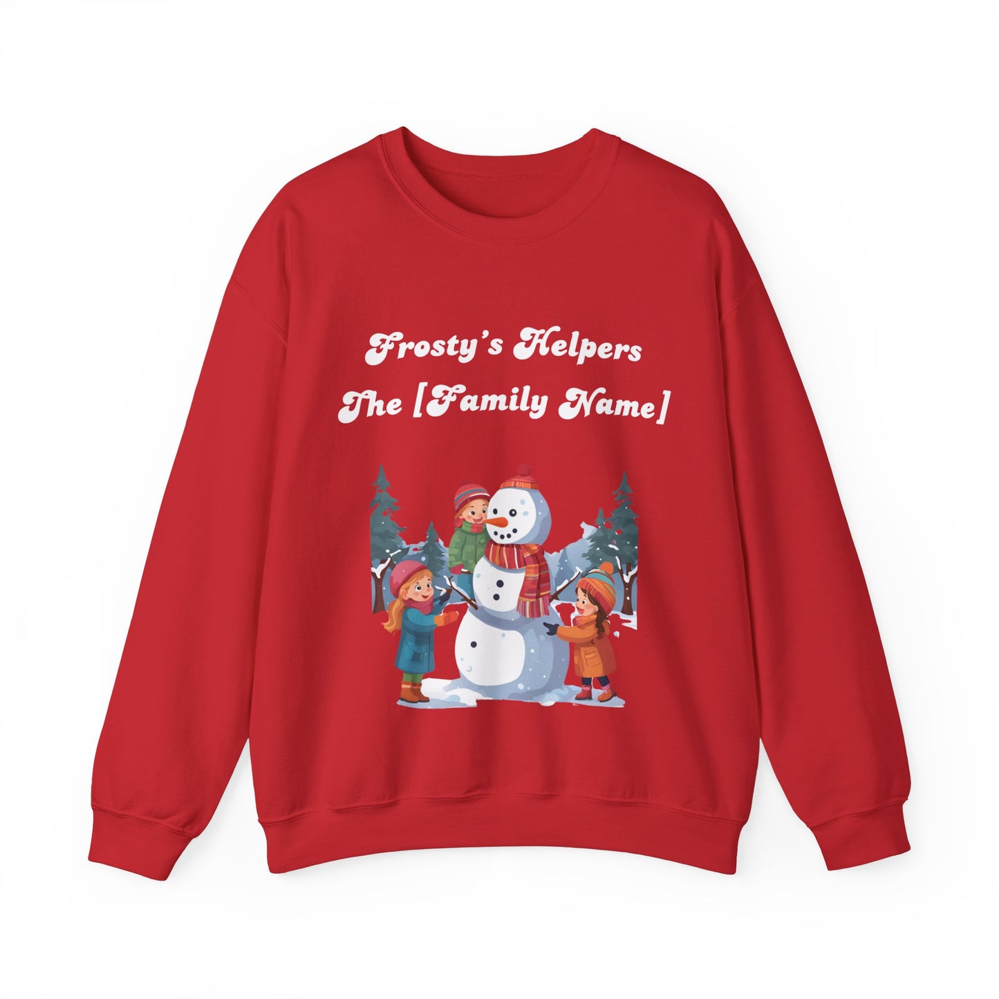 Frosty's Helpers The [Family Name] - Personalized Christmas Sweatshirt - Multiple Colours