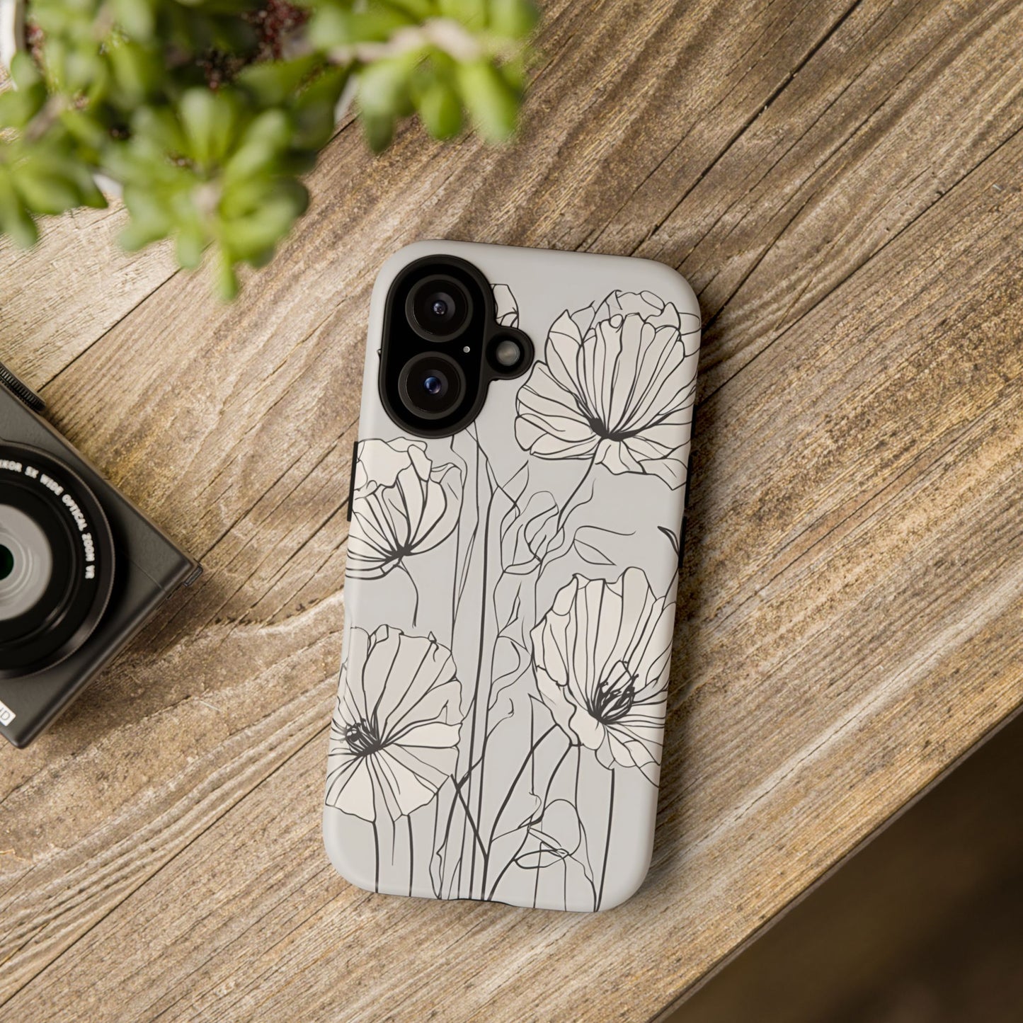 Phone Cases - Minimalistic Floral Design for iPhone and Samsung Galaxy Models