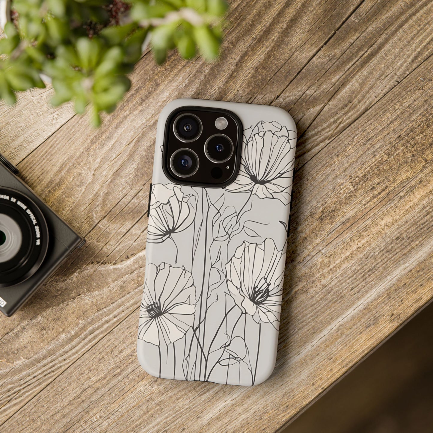 Phone Cases - Minimalistic Floral Design for iPhone and Samsung Galaxy Models