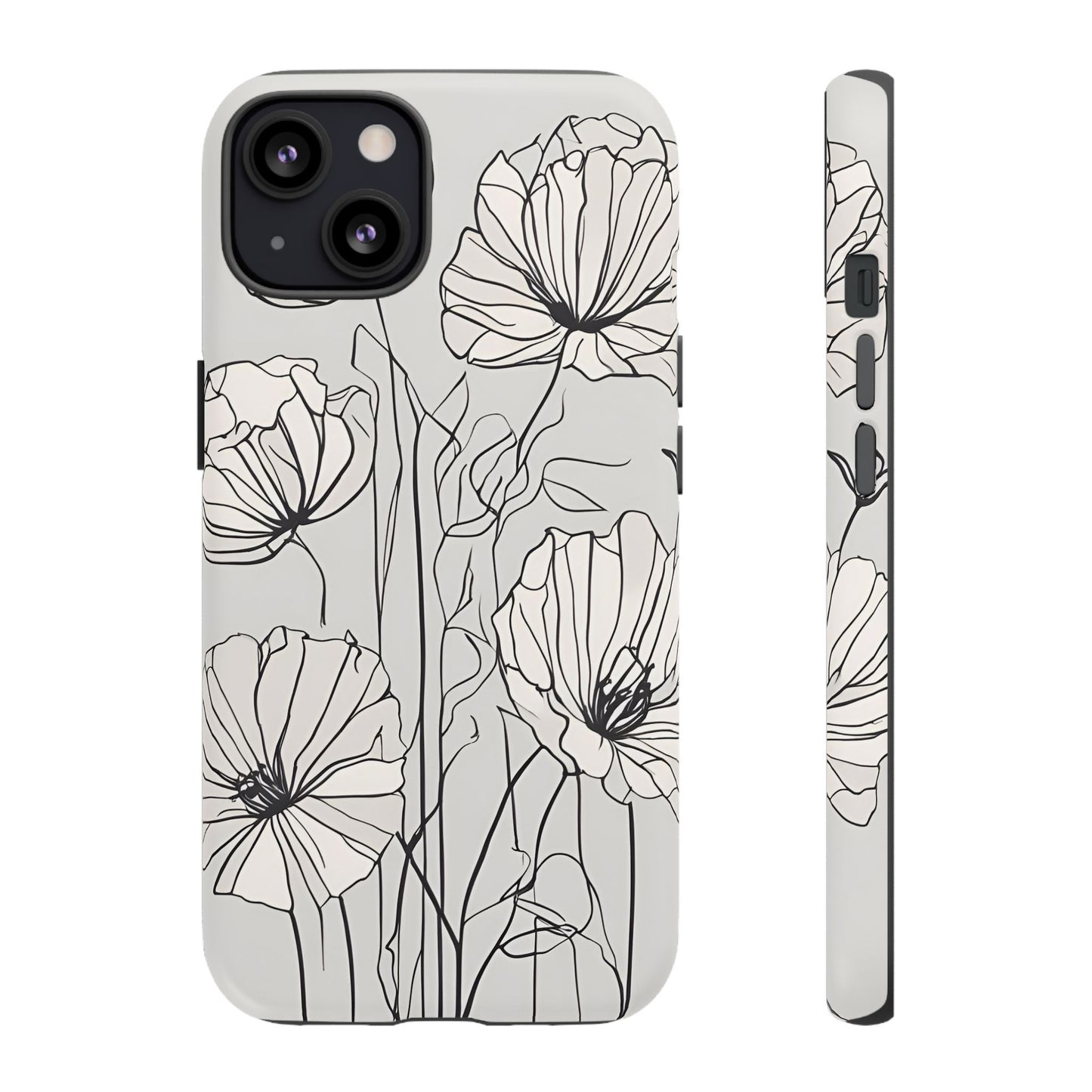 Phone Cases - Minimalistic Floral Design for iPhone and Samsung Galaxy Models