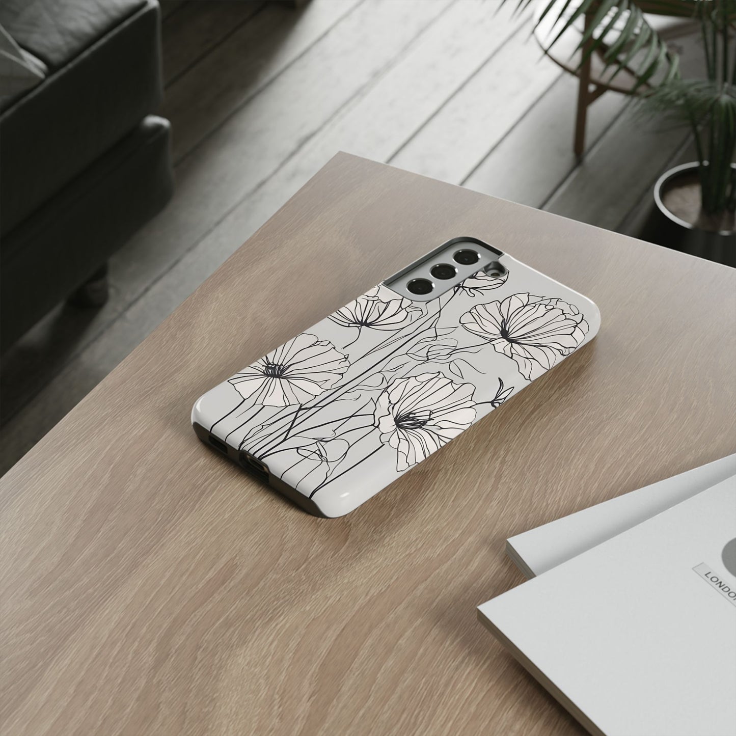 Phone Cases - Minimalistic Floral Design for iPhone and Samsung Galaxy Models