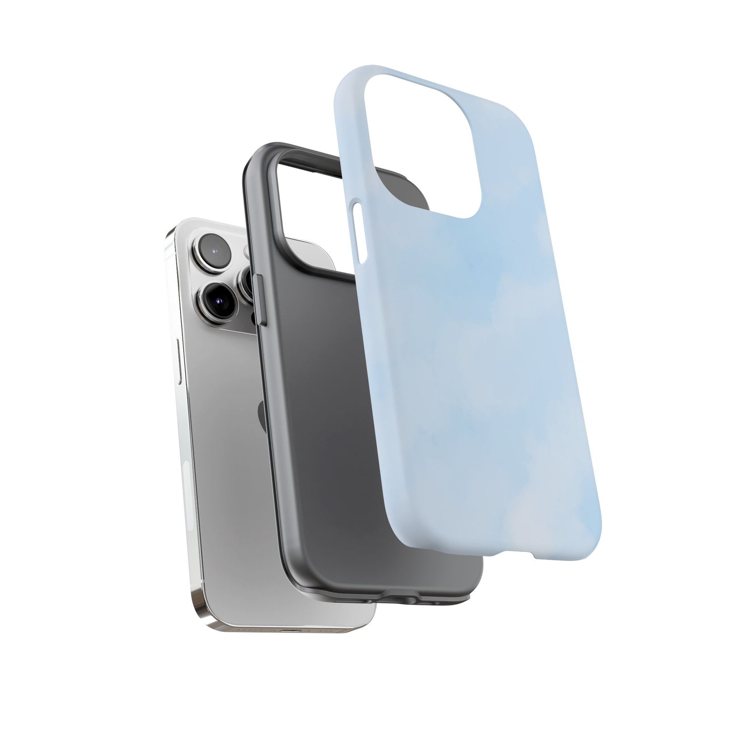 Stylish Blue Cloud iPhone/Samsung Case - Tough Protection for Every Occasion