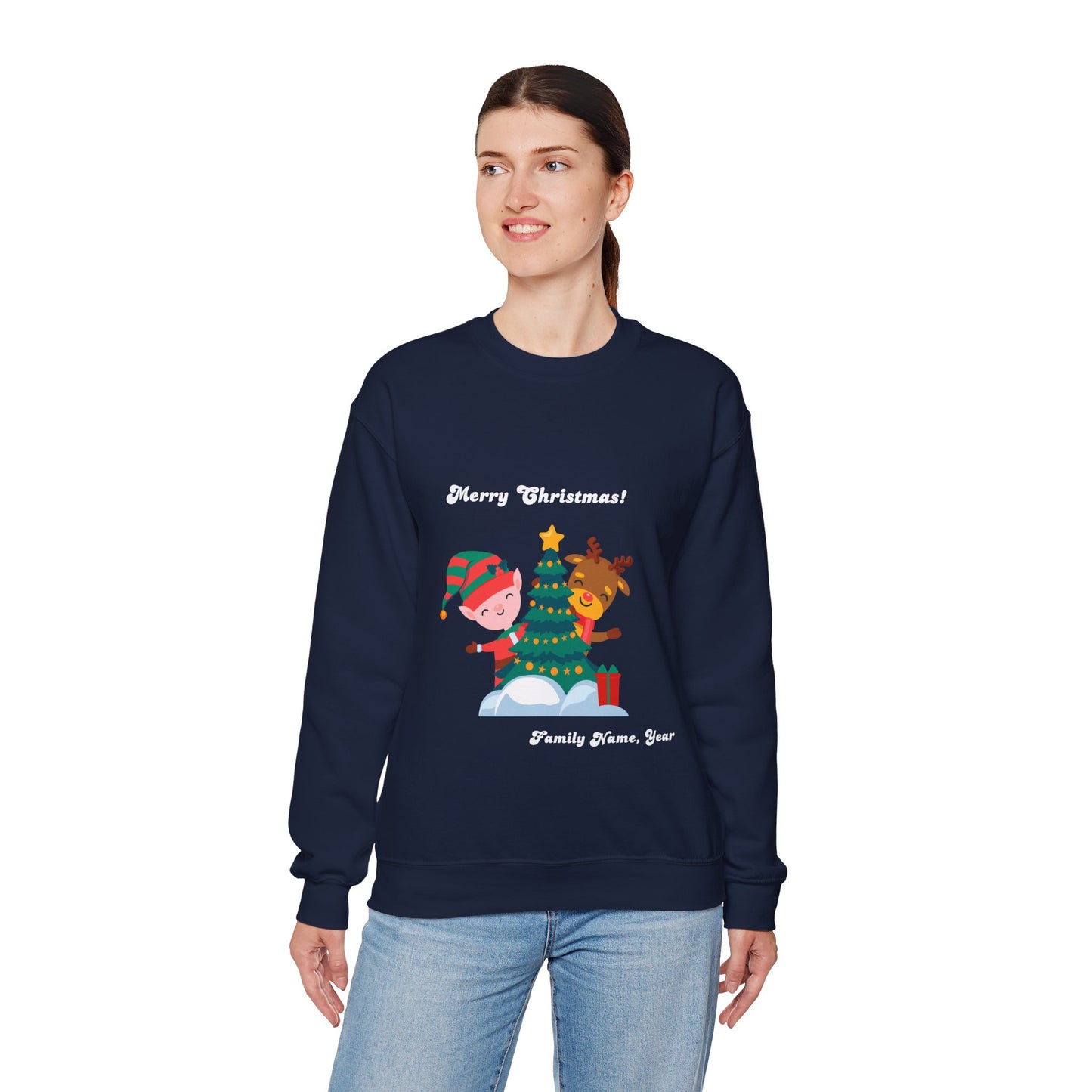 The [Family Name] Christmas Crew - Personalized Christmas Sweatshirt - Multiple Colours