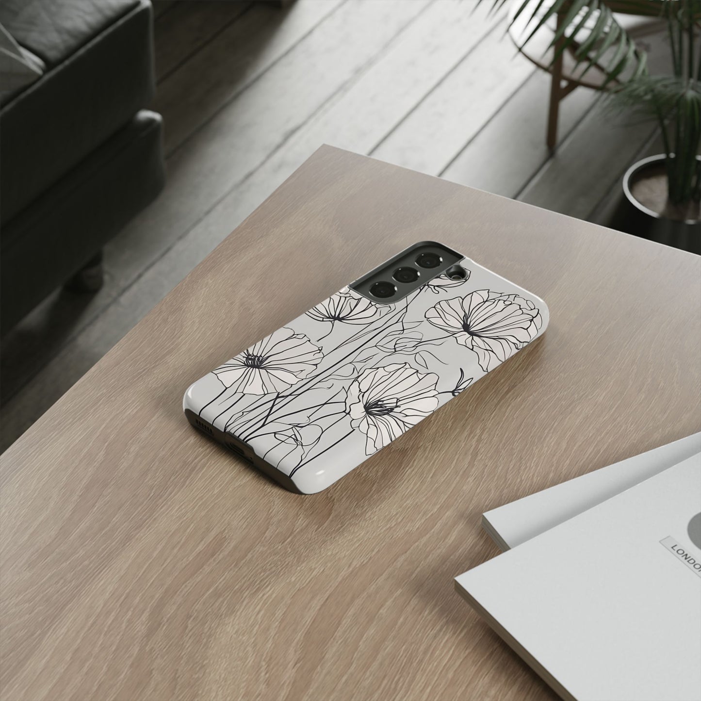 Phone Cases - Minimalistic Floral Design for iPhone and Samsung Galaxy Models