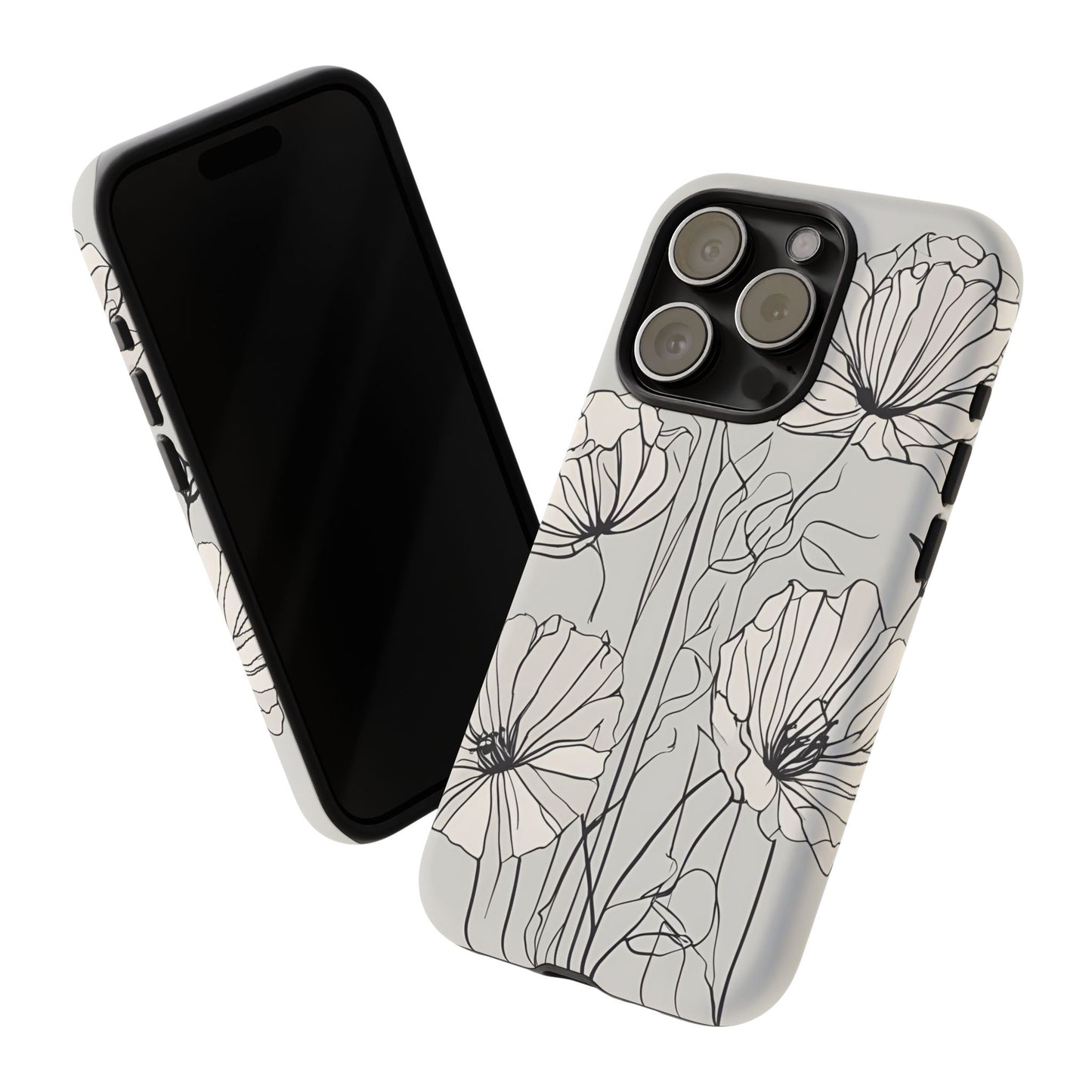 Phone Cases - Minimalistic Floral Design for iPhone and Samsung Galaxy Models