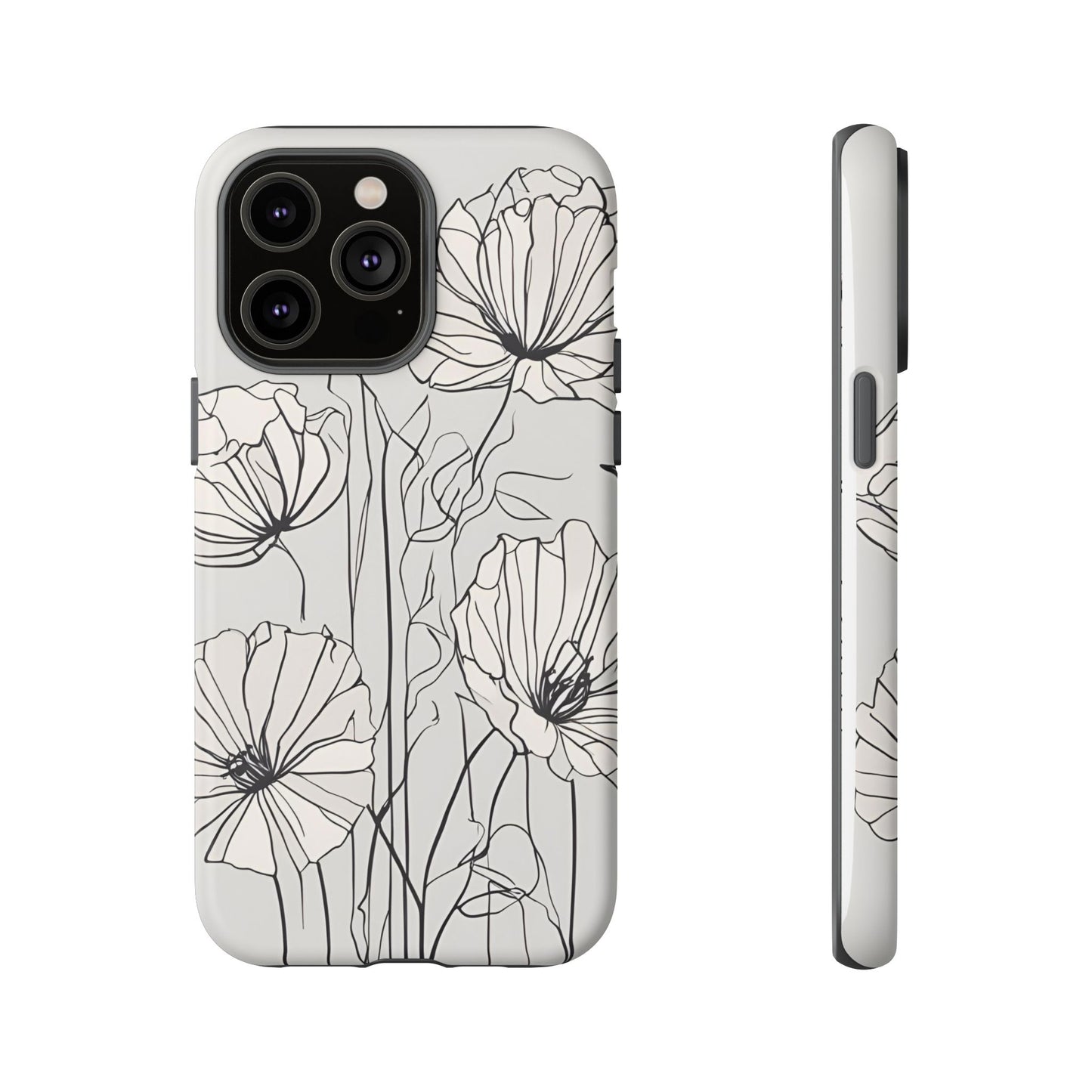 Phone Cases - Minimalistic Floral Design for iPhone and Samsung Galaxy Models