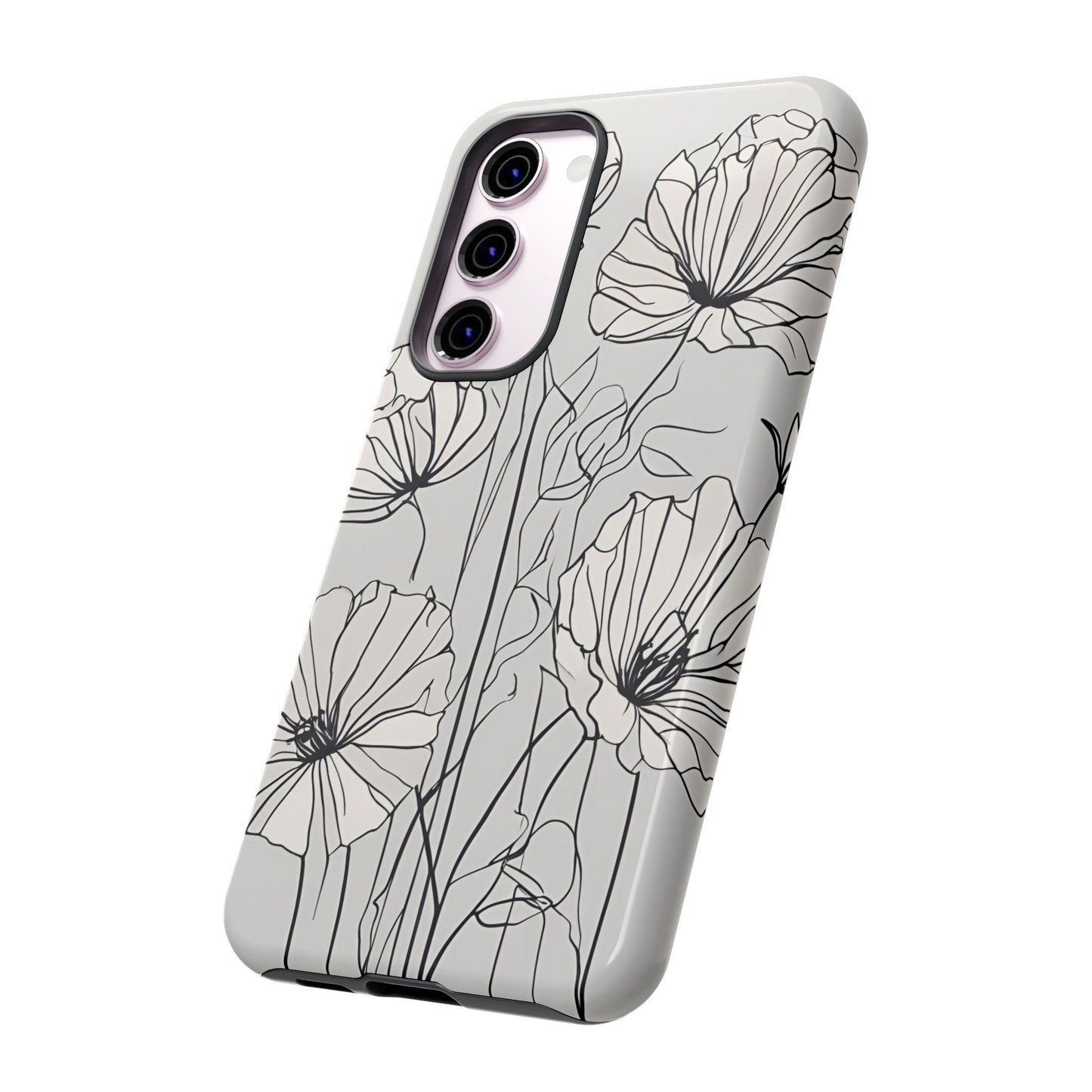 Phone Cases - Minimalistic Floral Design for iPhone and Samsung Galaxy Models