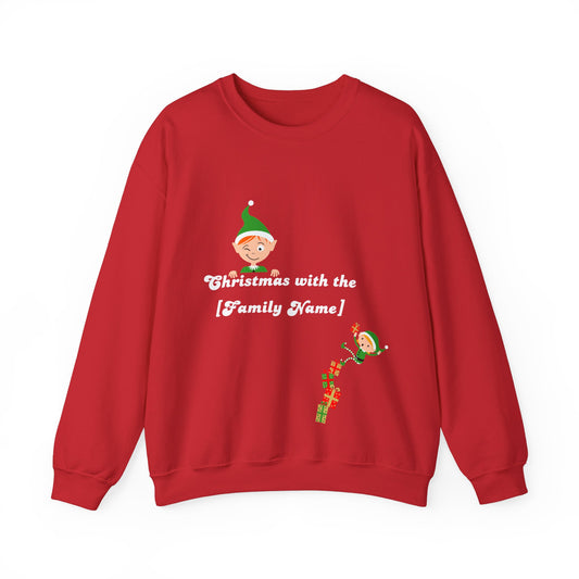 Christmas with the [Family Name] - Personalized Family Christmas Crewneck Sweatshirt - Multiple Colours