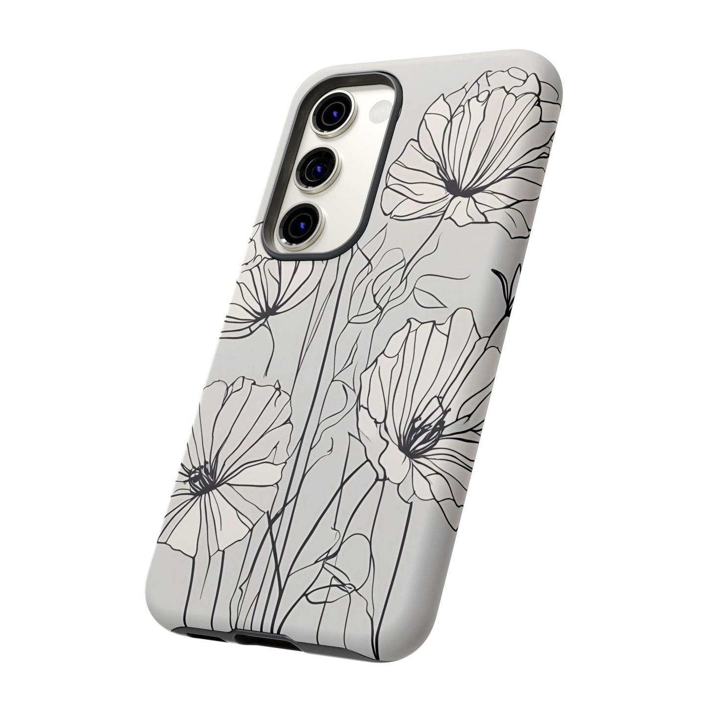 Phone Cases - Minimalistic Floral Design for iPhone and Samsung Galaxy Models