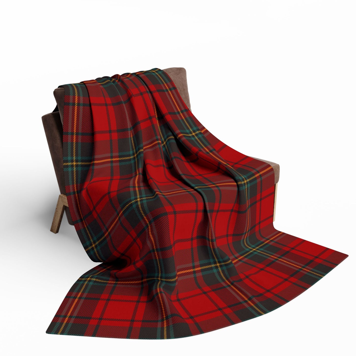 Cozy Red Plaid Arctic Fleece Blanket for Winter Night - Perfect Christmas Gift