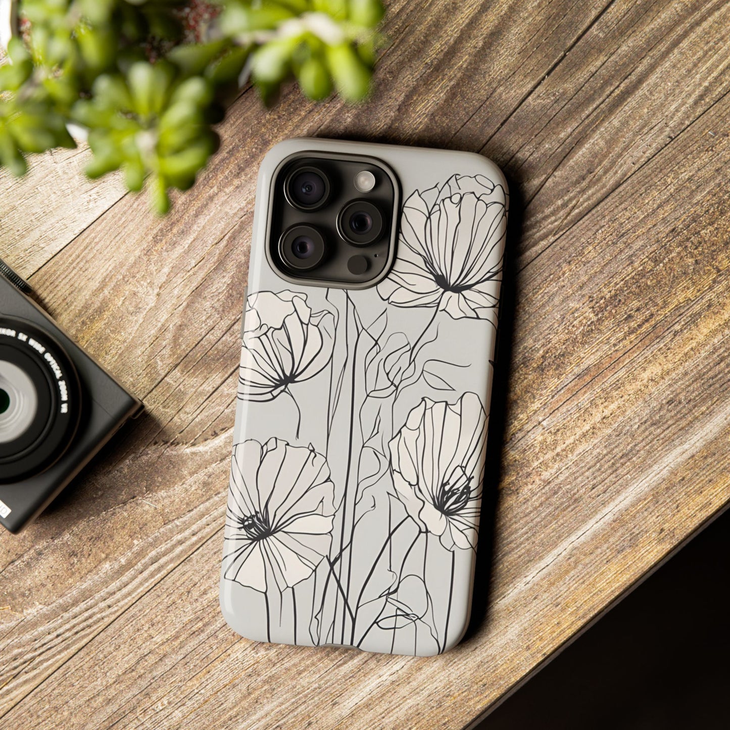 Phone Cases - Minimalistic Floral Design for iPhone and Samsung Galaxy Models