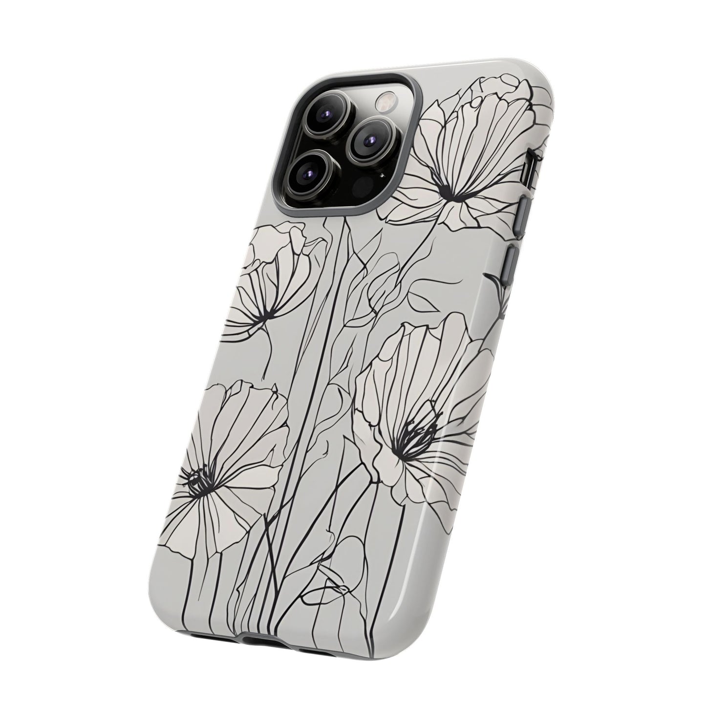 Phone Cases - Minimalistic Floral Design for iPhone and Samsung Galaxy Models