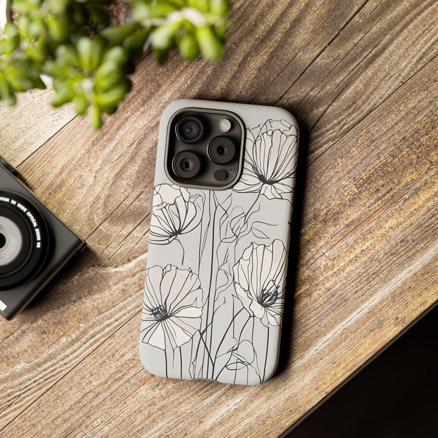 Phone Cases - Minimalistic Floral Design for iPhone and Samsung Galaxy Models