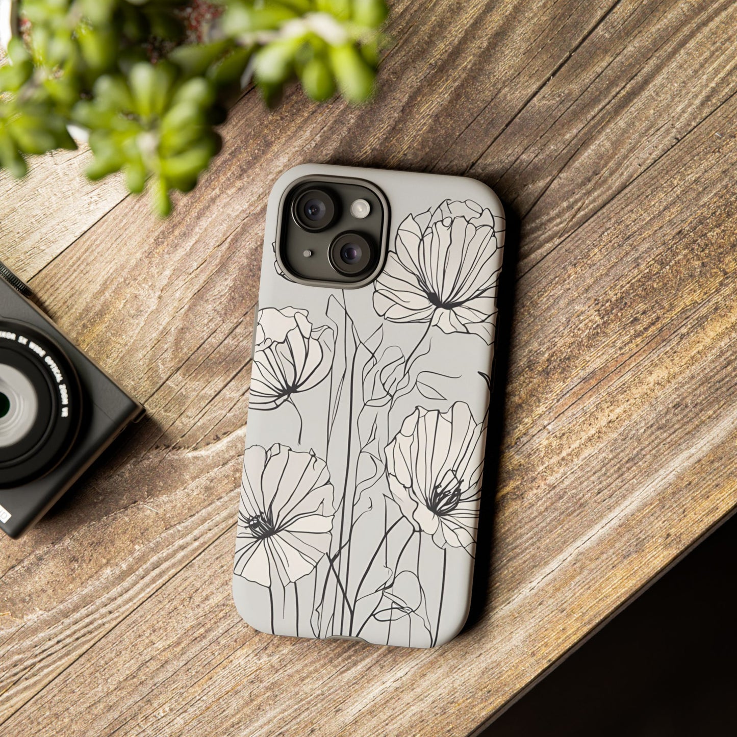 Phone Cases - Minimalistic Floral Design for iPhone and Samsung Galaxy Models